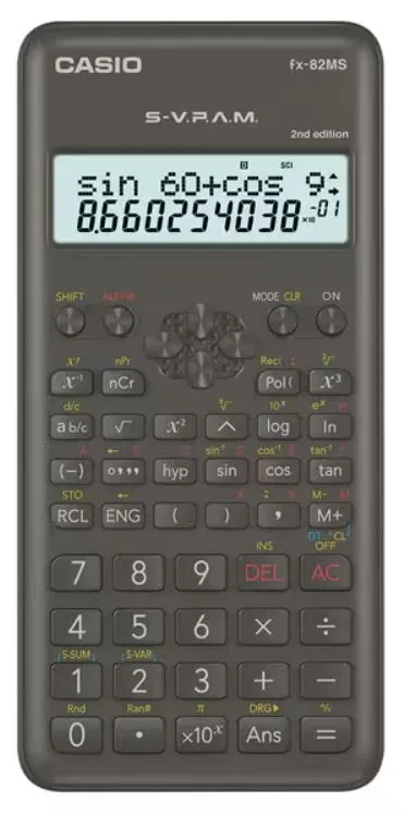 Калькулятор инженерный CASIO FX-82MS-2-W-EH-D, фото 1