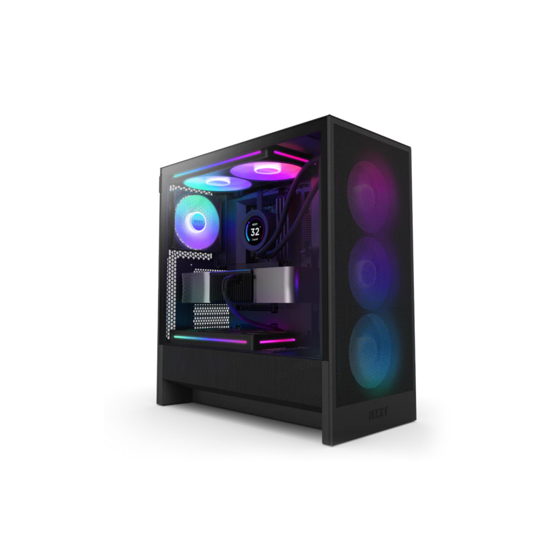 Компьютерный корпус NZXT H5 Flow RGB CC-H52FB-R1 Black без Б/П, фото 1