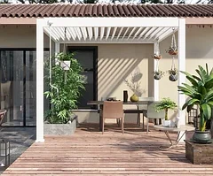 Пергола / беседка биоклиматическая Aquaviva Лайт 3 х 3 х 2.6, 9016 (Белая)