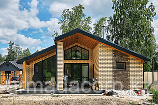 Лицевой керамический кирпич Слоновая кость рустик полуторный 1,4НФ, фото 4