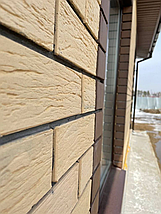 Лицевой керамический кирпич Слоновая кость глубокий рустик полуторный 1.4НФ, фото 3