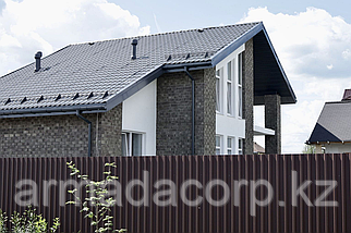 Лицевой керамический кирпич Графит полуторный 1.4НФ, фото 2