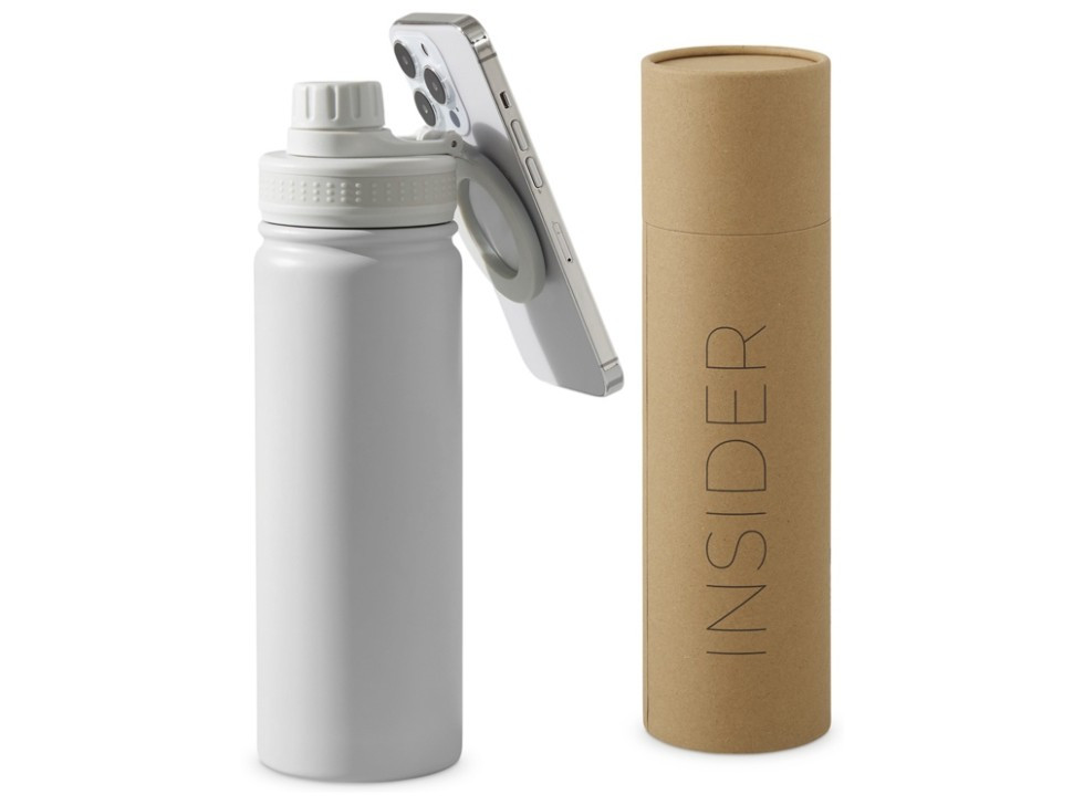 Вакуумная термобутылка с magsafe-держателем INSIDER, 600 мл, белый, фото 1