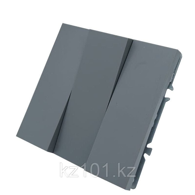 Выключатель трёхклавишный серый с внутренним монтажом, W10-05, фото 1