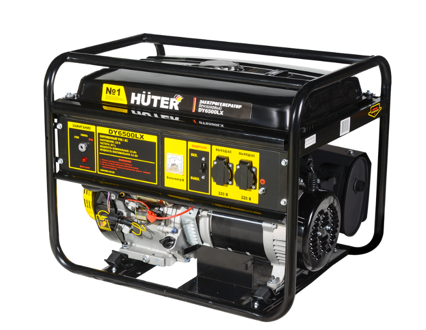 Портативный бензогенератор Huter, DY6500LX, фото 1