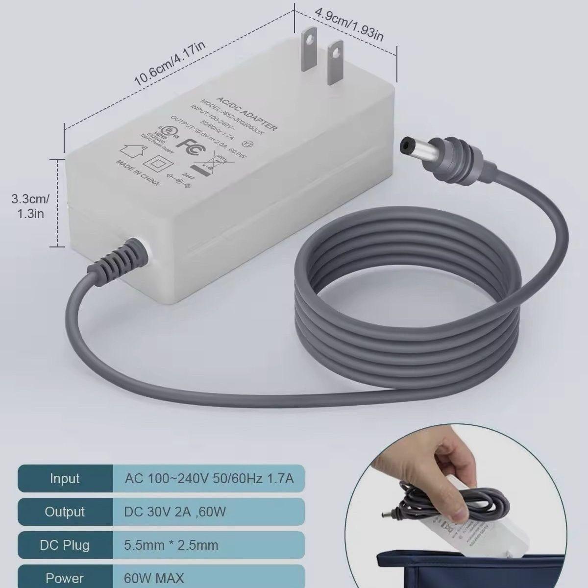Сетевой адаптер для Starlink Mini — 30V/2A, 60W, с медной начинкой, фото 1
