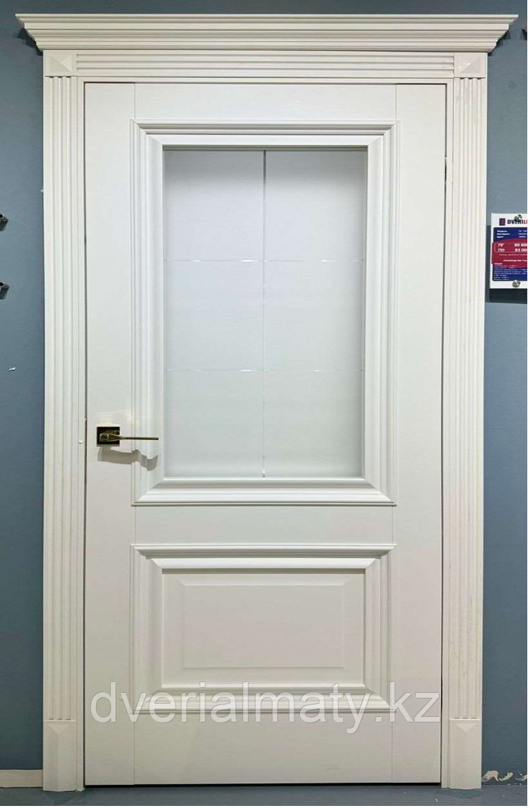 DVL122 Neoemal Белая ДО 2.0 со стеклом. Дверь межкомнатная, фото 1