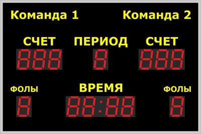 Табло электронное 160 х112см (внеш 165х117 ) красн с ПО WiFi ZX