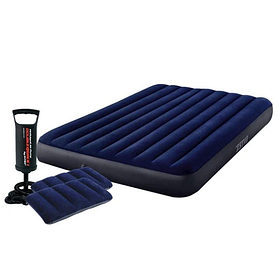 Надувной матрас Intex Classic с подушками и насосом 152*203*25