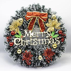 Новогодний венок с украшениями Heartpierce white