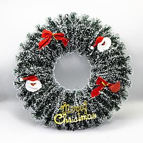 Новогодний венок с украшениями Grizzle white