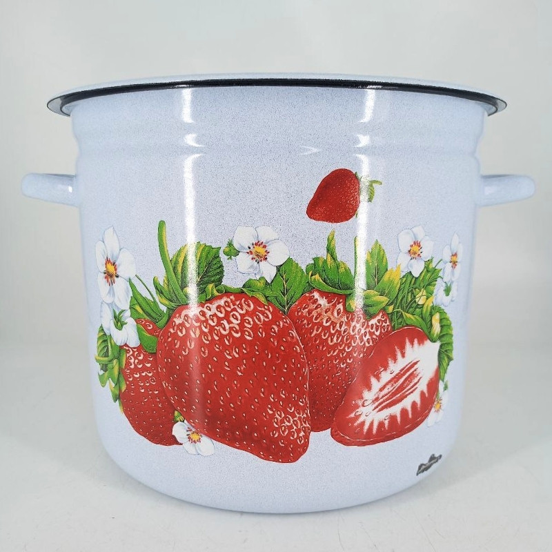 25-0326 Кастрюля 12л С-1624/4Рб Сочная клубника, фото 1