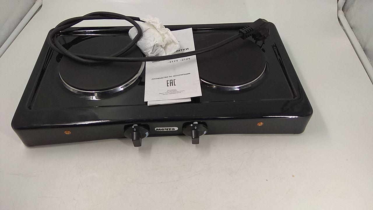 24-1852 Электрическая плитка Мечта 211Ч черная, 2 конфорки, чугун, фото 1