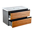 Комплект Тумба с умывальником Сиена 100 с умывальником Amelia 100 (подвесной), фото 6