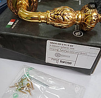 FORME GR230-DR G.PL.R.BR латунь дверная ручка GEminI на розетке DECOR 50 мм золото роял коричневый