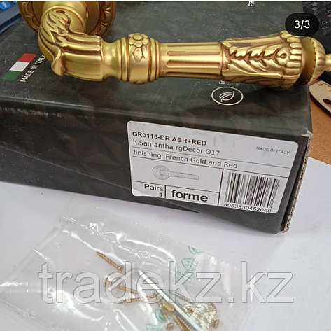 FORME GR0116-DR BN латунь дверная ручка SAMANTHA на розетке DECOR 50 мм бронза наив, фото 1