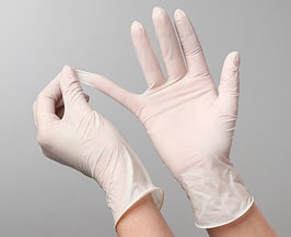 Перчатки латексные смотровые нестерильные неопудренные (сертифицирован).