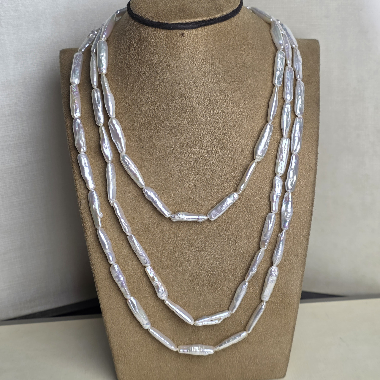 Сотуар серебро 925 пробы,  жемчуг культивированный морской, размер 160см, 80г, фото 1