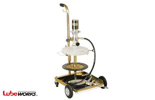 Солидолонагнетатель пневматический  для бочек 16/30 кг с тележкой, крышка d.310 мм