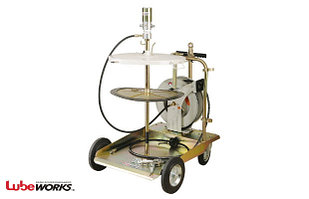 Солидолонагнетатель пневматический для бочек 200 кг с тележкой и катушкой