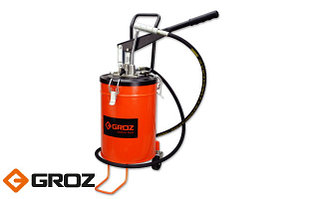 Ручной нагнетатель смазки, 275атм, емкость 15 кг, с колесами, перносной,4-9 гр/ход