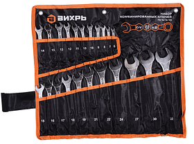 Набор комбинированных ключей 22 шт. 6 - 32, в чехле Вихрь73/6/5/15