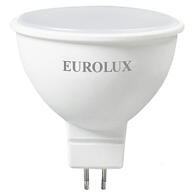 Лампа светодиодная LL-E-MR16-7W-230-2,7K-GU5.3 (рефлектор, 7Вт, тепл., GU5.3) Eurolux, шт76/2/23