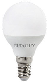 Лампа светодиодная LL-E-G45-7W-230-4K-E14 (шар, 7Вт, нейтр., Е14) Eurolux, шт76/2/6