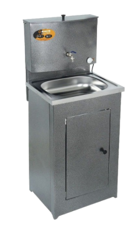 Умывальник дачный ЛЮКС, с подогревом, нержавеющая мойка, цвет серебро74/4/3, фото 1