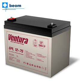 Аккумуляторная батарея VENTURA GPL 12-75 (12В 75Ач | размеры 258мм 168мм 211мм | вес 23.2кг )