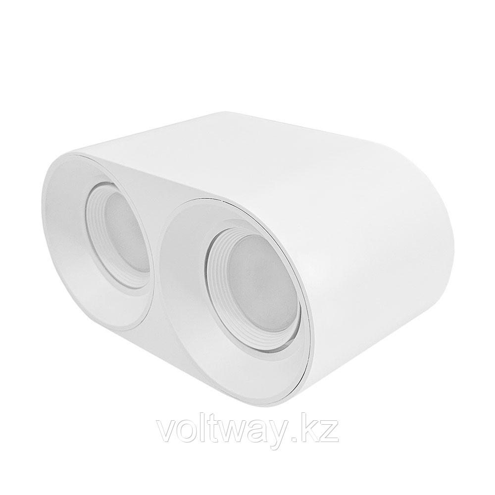 Светильник потолочный (белый/черный) под две лампы GU10, фото 1