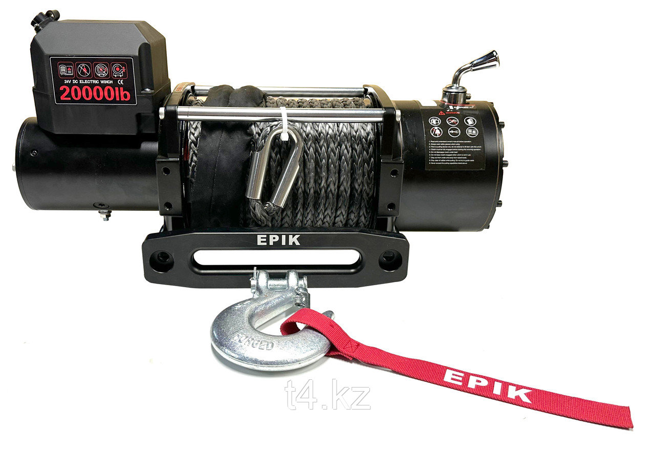 Лебедка 9071 кг / 20000 lbs 24V синтетический трос - EPIK, фото 1
