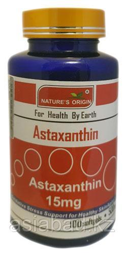 Natures Origin Astaxanthin ( Астаксантин ) для нормализации давления, 100 кап, фото 1