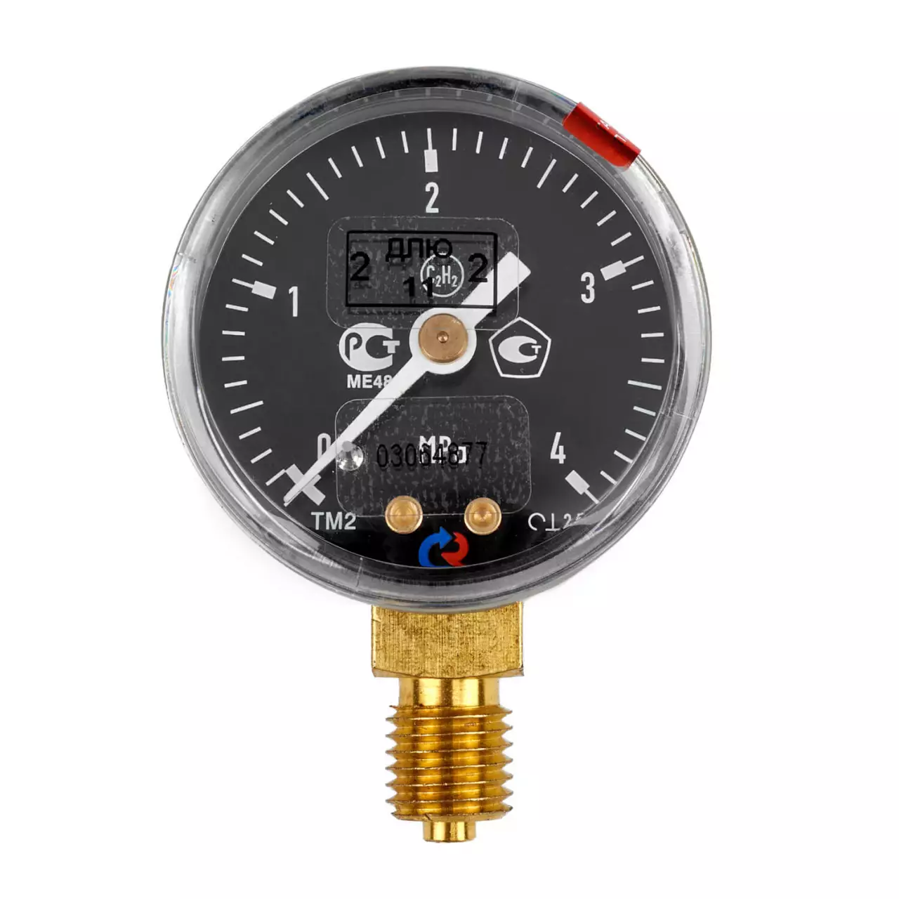 Манометр с поверкой 4,0 МПа, ацетилен, фото 1