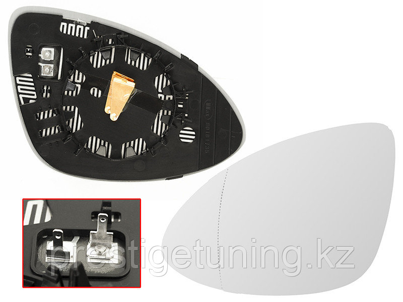 Полотно зеркала левое (L) на Cayenne (I) 2010-14 асферическое с обогревом (ALKAR ISP)