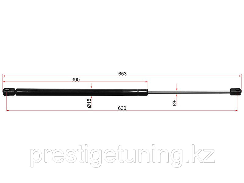 Амортизатор крышки багажника на Porsche Cayenne 2010-18 (SAT)