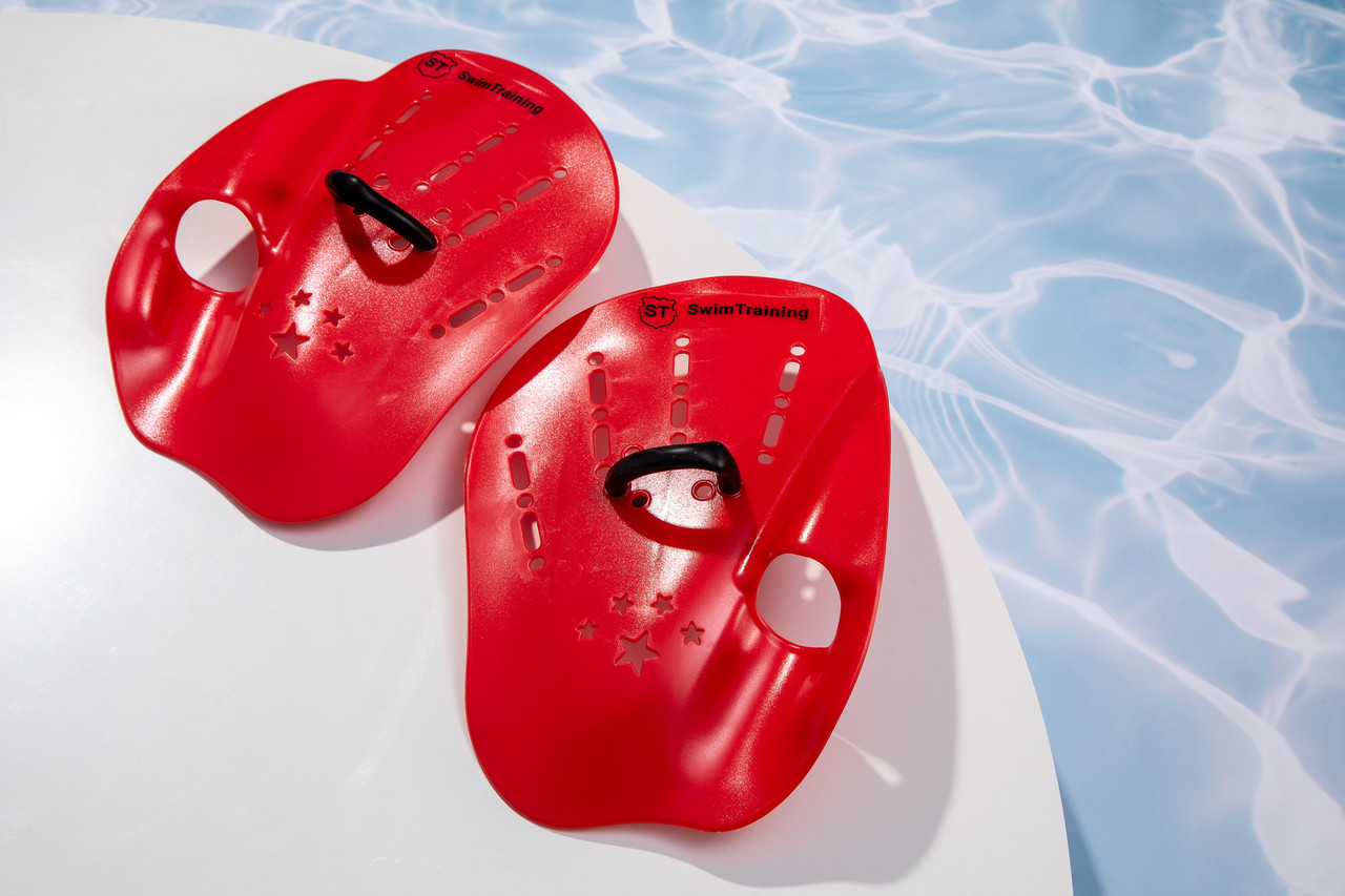 Лопатки для плавания ST SwimTraining "ИНСТИНКТ" с отверстием для пальца, фото 1
