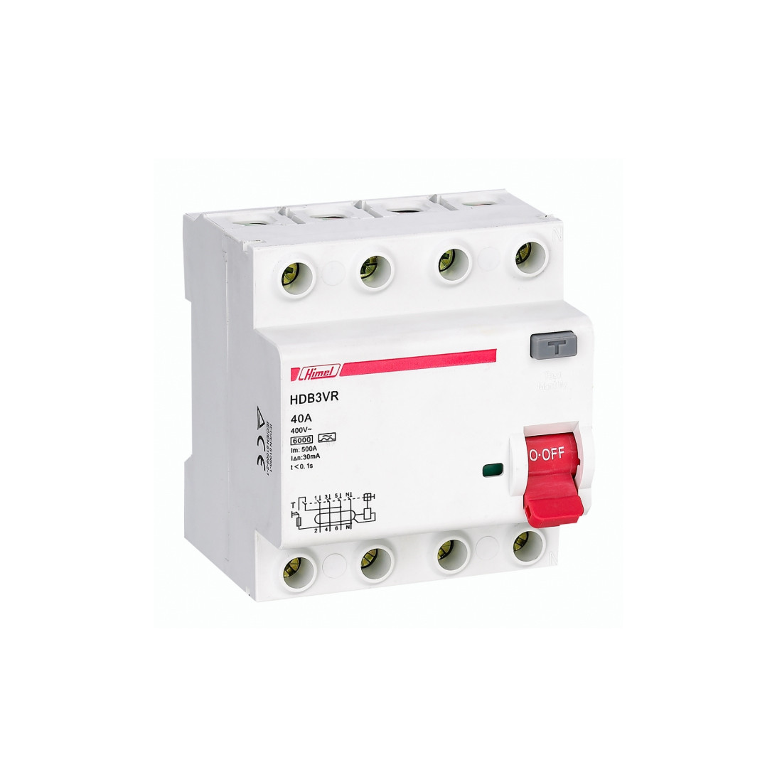 ВДТ Himel HDB3LE 4Р 40А 30мА тип AC 6кА HDB3VR440SC, фото 1