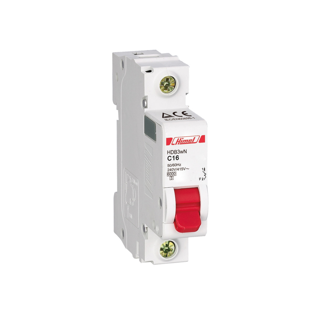 Автоматический выключатель Himel HDB3w 1Р 16А С 4 5кА HDB3WL1C16, фото 1