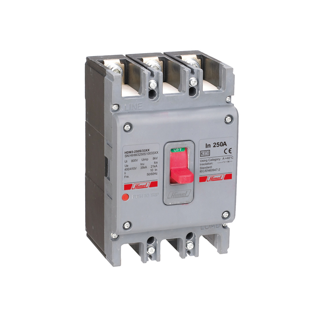 Автоматический выключатель Himel HDM3 250T/3P 200A HDM3250T20033XX, фото 1
