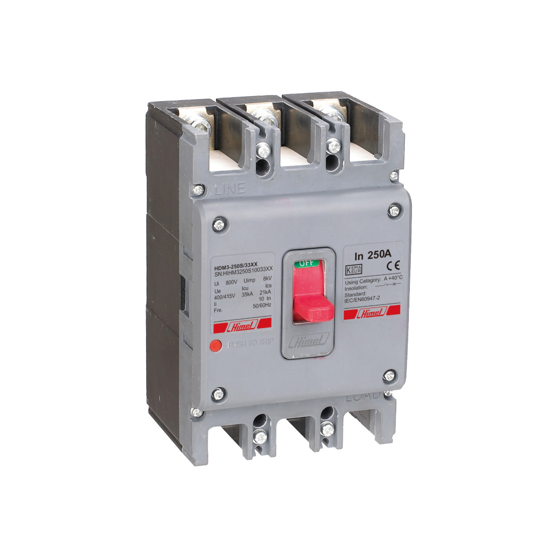 Автоматический выключатель Himel HDM3 250T/3P 250A HDM3250T25033XX, фото 1