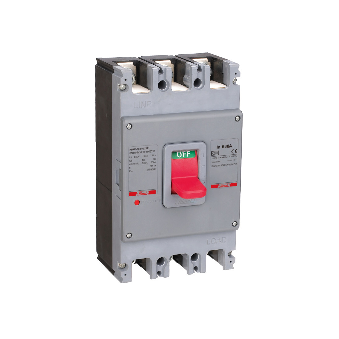 Автоматический выключатель Himel HDM3 630F/3P 630A HDM3630F63033XX, фото 1