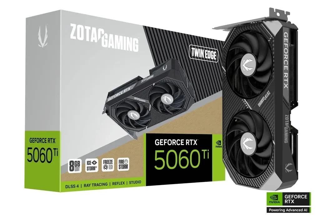 Видеокарта ZOTAC RTX 5060 Ti TWIN EDGE (ZT-B50610E-10M), фото 1