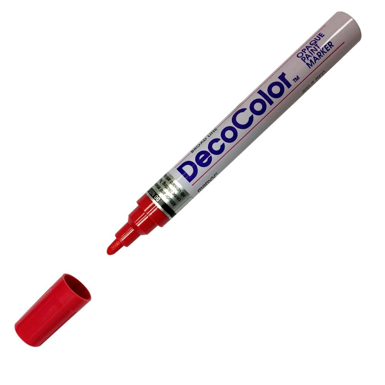 Маркер MARVY UCHIDA MAR300/2 лаковый с круглым наконечником 2-4мм красный, фото 1