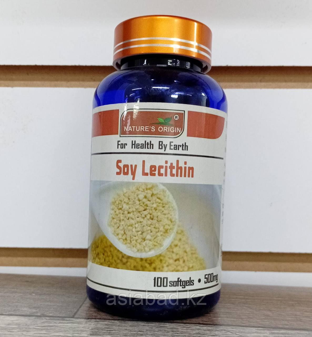 Natures Origin Soy Lecitin ( Соевый лецитин ) при диабете, 100 капсул, фото 1