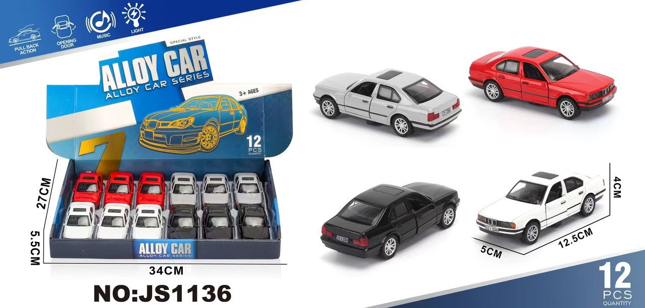 JS1136 Бмв 5 металлическая машина (музыка, свет, двери открываются), фото 1
