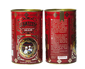 Подарочная банка черного чая на ТОЙБАСТАР, 16 см