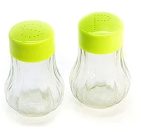 7621 FISSMAN Солонка и перечница 40 мл ЗЕЛЕНЫЕ (стекло)