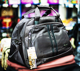 Дорожная сумка "Happypeople" большого размера, 50х25х32см, (темно-коричневая)