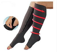 Компрессионные гольфы Zip Sox, носки от варикоза зип сокс, черные